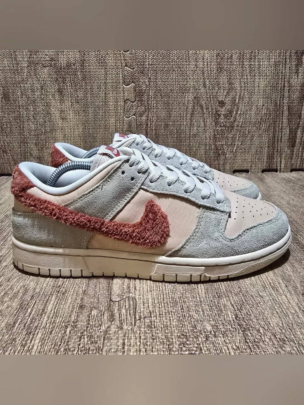 Nike Dunk Low Terry Swoosh Womens Size 9 US Mars Stone Suede DZ4706-200 No Box